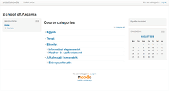 Desktop Screenshot of moodle.arcania.hu